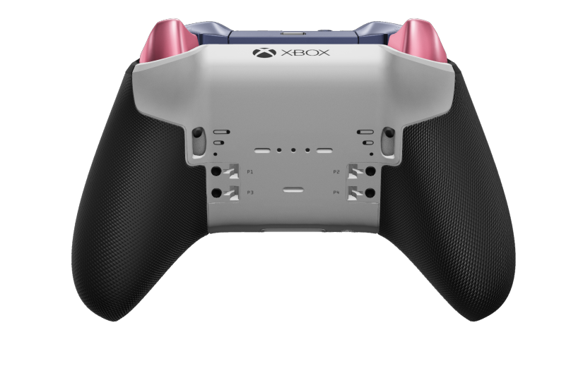 Xbox Elite Wireless Controller Series 2 - Core - Body: Pulse Red + Rubberized Grips, D-pad: Cross, Soft Pink (Metal), Back: Robot White + Rubberized Grips