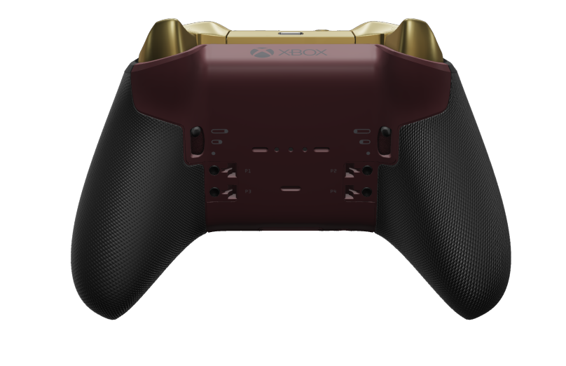 Xbox Elite Wireless Controller Series 2 - Core - Korpus: Nocturnal Green + gumowane uchwyty, Pad kierunkowy: Wklęsły, heroiczne złoto (metaliczny), Tył: Garnet Red + gumowane uchwyty
