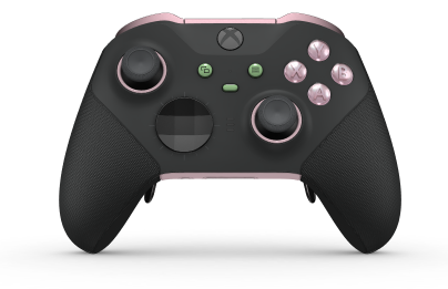 Xbox Elite Wireless Controller Series 2 - Core - Body: Carbon Black + Rubberized Grips, D-pad: Facet, Carbon Black (Metal), Back: Soft Pink + Rubberized Grips