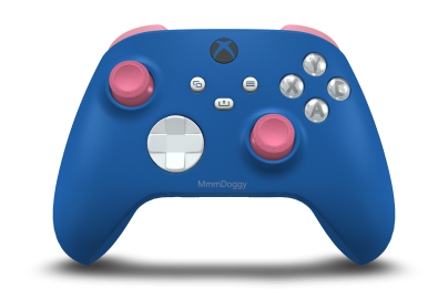 Xbox Wireless Controller - Body: Shock Blue, D-Pads: Robot White, Thumbsticks: Deep Pink