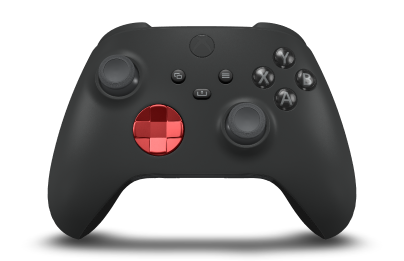 Xbox Wireless Controller - Body: Carbon Black, D-Pads: Oxide Red (Metallic), Thumbsticks: Storm Grey