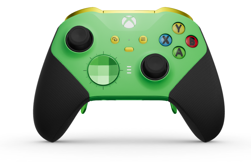 Xbox Elite Wireless Controller Series 2 - Core - Body: Velocity Green + Rubberized Grips, D-pad: Faceted, Velocity Green (Metal), Back: Velocity Green + Rubberized Grips