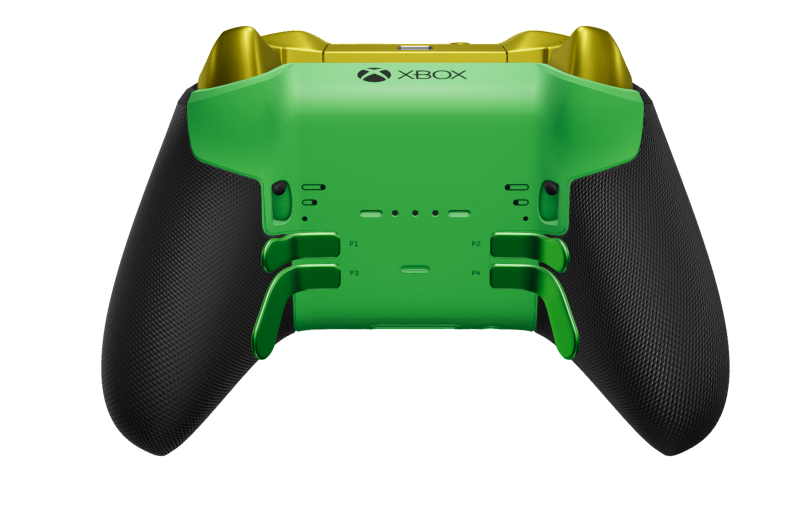Xbox Elite Wireless Controller Series 2 - Core - Body: Velocity Green + Rubberized Grips, D-pad: Faceted, Velocity Green (Metal), Back: Velocity Green + Rubberized Grips