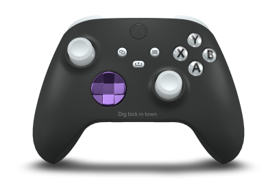 Xbox Wireless Controller - Body: Carbon Black, D-Pads: Astral Purple (Metallic), Thumbsticks: Robot White