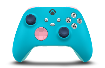 Bezdrátový ovladač pro Xbox - Body: Dragonfly Blue, D-Pads: Retro Pink, Thumbsticks: Midnight Blue