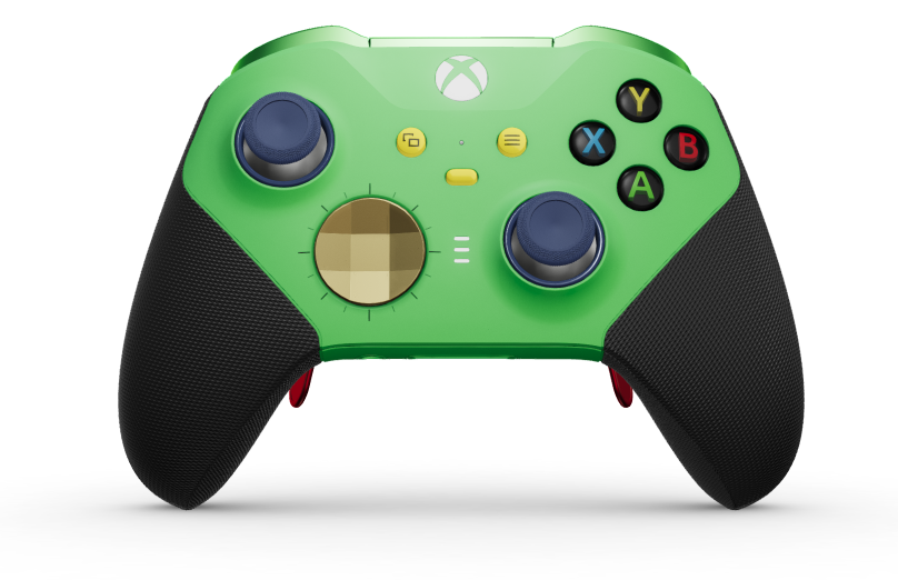 Xbox Elite Wireless Controller Series 2 - Core - Cuerpo: Verde velocidad + Agarres texturizados, Cruceta: Facetado, dorado héroe (metal), Atrás: Verde velocidad + Agarres texturizados