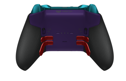 Bezdrátový ovladač Xbox Elite Series 2 – Core - Behuizing voorzijde: Astralpaars + rubberen handvatten, D-pad: Cross, Pulse Red (Metal), Behuizing achterzijde: Astralpaars + rubberen handvatten