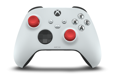 Xbox Wireless Controller - Body: Robot White, D-Pads: Carbon Black, Thumbsticks: Pulse Red