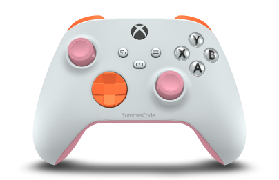 Xbox Wireless Controller - Body: Robot White, D-Pads: Zest Orange, Thumbsticks: Retro Pink