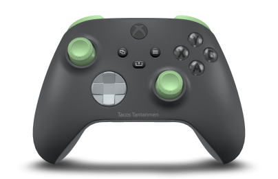 Xbox ワイヤレス コントローラー - Body: Storm Grey, D-Pads: Ash Gray, Thumbsticks: Soft Green