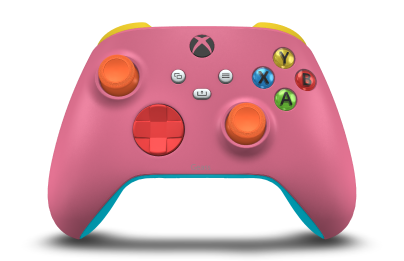 Xbox 無線控制器 - 몸체: 딥 핑크, 방향 패드: 펄스 레드, 엄지스틱: 제스트 오렌지