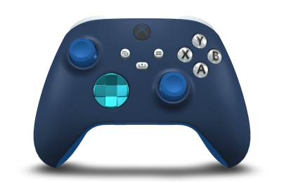 Xbox Wireless Controller - Body: Midnight Blue, D-Pads: Dragonfly Blue (Metallic), Thumbsticks: Shock Blue