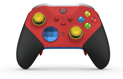Xbox Elite Wireless Controller Series 2 - Core - Body: Pulse Red + Rubberised Grips, D-pad: Facet, Photon Blue (Metal), Back: Shock Blue + Rubberised Grips
