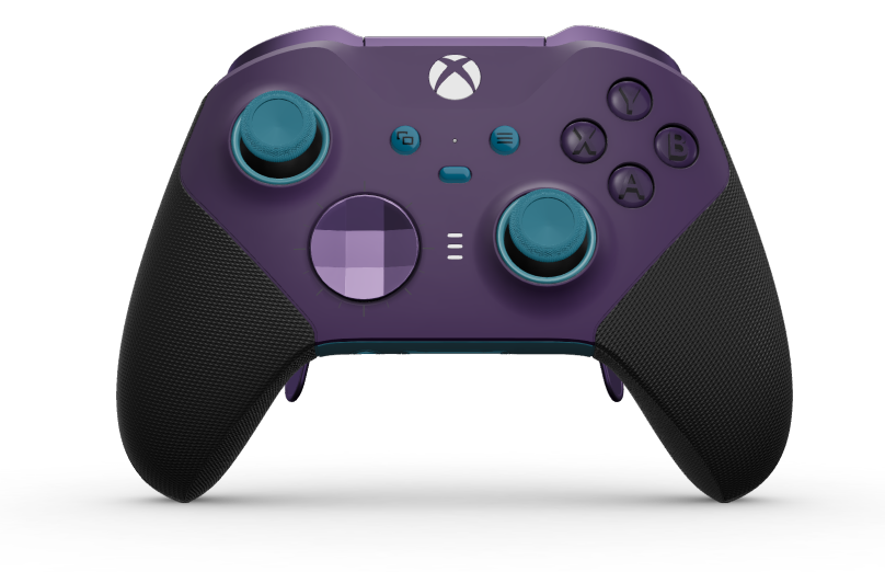 Xbox Elite Wireless Controller Series 2 - Core - Hoveddel: Astrallilla + gummigreb, D-blok: Facetteret, lilla (Metal), Bagside: Mineralblå + gummigreb
