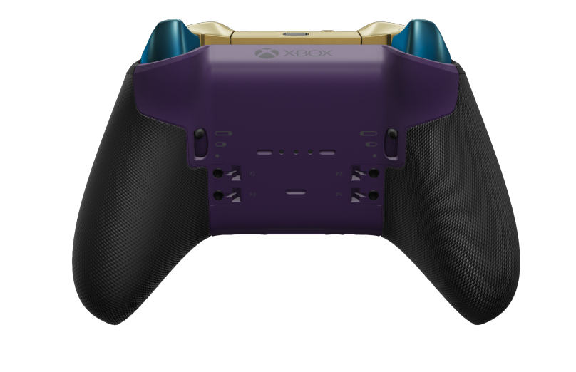 Xbox Elite Wireless Controller Series 2 - Core - Body: Astral Purple + Rubberized Grips, D-pad: Cross, Hero Gold (Metal), Back: Astral Purple + Rubberized Grips