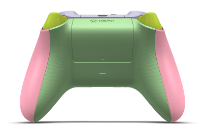 Xbox 무선 컨트롤러 - Corpo: Rosa Retro, Botões Direcionais: Verde suave, Manípulos Analógicos: Rosa suave
