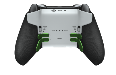 Xbox Elite Wireless Controller Series 2 - Core - Corps: Carbon Black + poignées caoutchoutées, BMD: Facette, Bright Silver (métal), Arrière: Robot White + poignées caoutchoutées