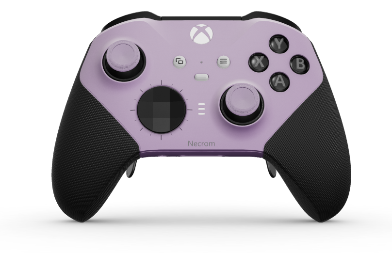 Xbox Elite Wireless Controller Series 2 – Core - Body: Soft Purple + Rubberized Grips, D-pad: Facet, Carbon Black (Metal), Back: Soft Purple + Rubberized Grips