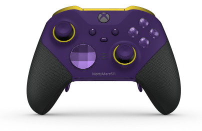 Xbox Elite Wireless Controller Series 2 - Core - Behuizing voorzijde: Astralpaars + rubberen handvatten, D-pad: Facet, Astral Purple (Metal), Behuizing achterzijde: Astralpaars + rubberen handvatten
