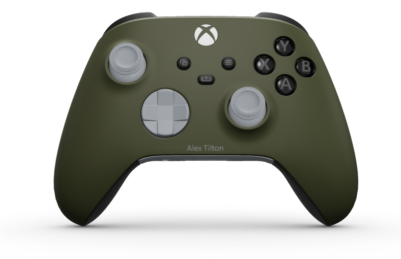 Xbox Wireless Controller - 몸체: 녹터널 그린, 방향 패드: 애쉬 그레이, 엄지스틱: 애쉬 그레이