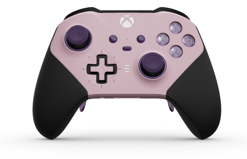 Xbox Elite Wireless Controller Series 2 - Core - 本體: 柔和粉紅 + 橡膠握把, 方向鍵: 十字形，深粉紅 (金屬), 背面: 柔和粉紅 + 橡膠握把