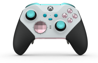 Xbox Elite Wireless Controller Series 2 - Core - Body: Robot White + Rubberized Grips, D-pad: Facet, Soft Pink (Metal), Back: Soft Pink + Rubberized Grips