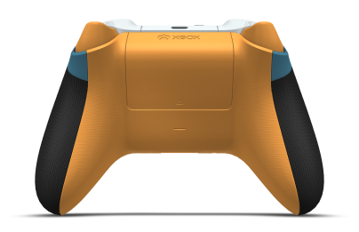 Controller with Mineral Camo body, Soft Orange D-pad, and Soft Orange thumbsticks - back view
