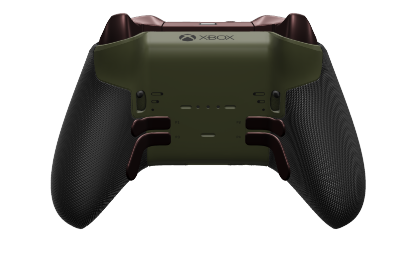 Xbox Elite Wireless Controller Series 2 - Core - Body: Nocturnal Green + Rubberized Grips, D-pad: Faceted, Garnet Red (Metal), Back: Nocturnal Green + Rubberized Grips