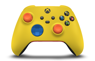 Xbox Wireless Controller - Body: Lighting Yellow, D-Pads: Shock Blue, Thumbsticks: Zest Orange