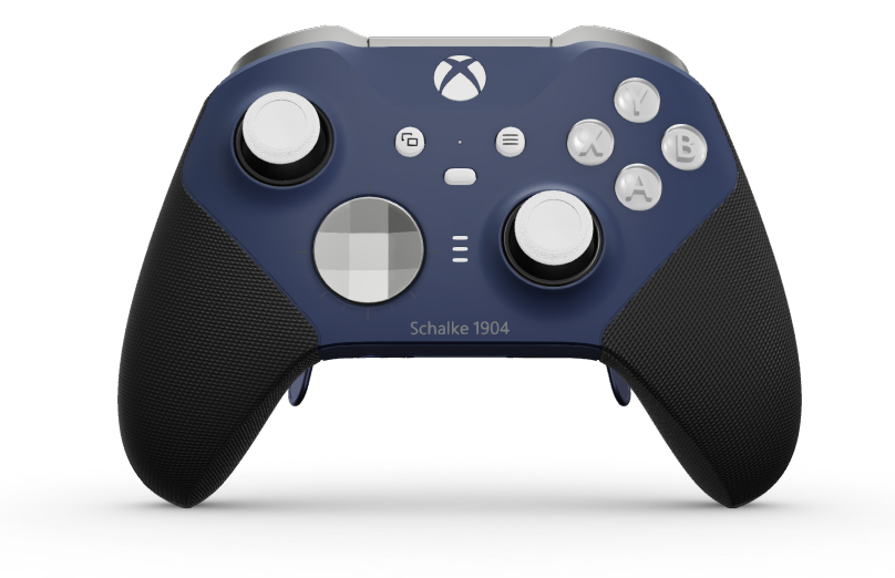 Xbox Elite Wireless Controller Series 2 – Core - Cuerpo: Azul nocturno + Agarres texturizados, Cruceta: Facetado, plata brillante (metal), Atrás: Azul nocturno + Agarres texturizados