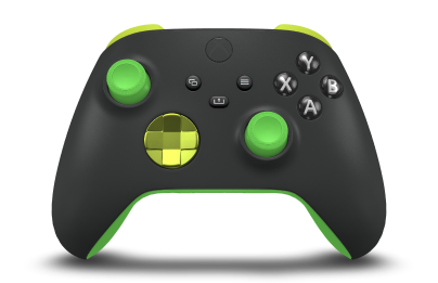 Xbox Wireless Controller - Cuerpo: Negro carbón, Crucetas: Alto Voltaje (metálico), Palancas de mando: Verde veloz