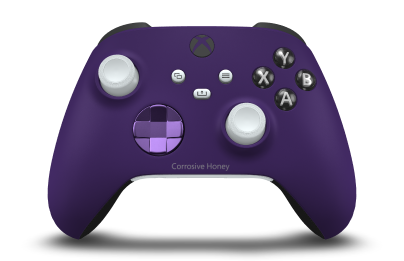 Xbox Wireless Controller - Hoofdtekst: Astral Purple, D-Pads: Astralpaars (metallic), Duimsticks: Robot White