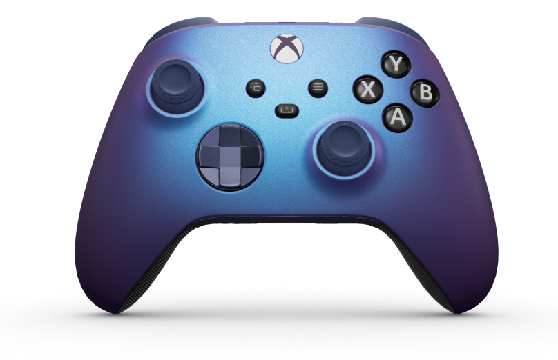 Xbox Wireless Controller - Framsida: Stellar Shift, Styrknappar: Midnattsblå (metallic), Styrspakar: Midnattsblå