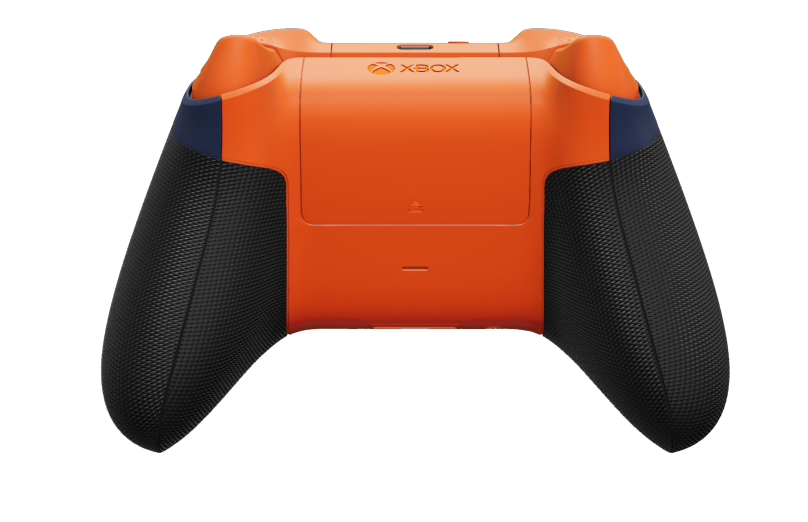 Xbox Wireless Controller - Test: Midnight Blue, I-választók: Zest Orange, Vezérlőkarok: Carbon Black