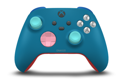 Xbox Wireless Controller - Body: Mineral Blue, D-Pads: Retro Pink, Thumbsticks: Glacier Blue