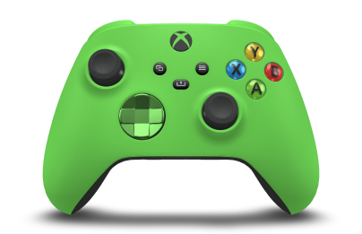 Xbox Wireless Controller - Body: Velocity Green, D-Pads: Velocity Green (Metallic), Thumbsticks: Carbon Black
