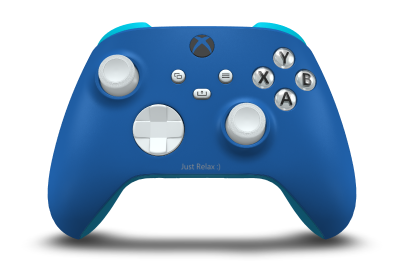 Xbox Wireless Controller - Cuerpo: Azul brillante, Crucetas: Blanco robot, Palancas de mando: Blanco robot