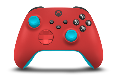 Xbox Wireless Controller - Body: Pulse Red, D-Pads: Pulse Red, Thumbsticks: Dragonfly Blue