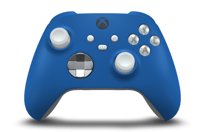 Xbox Wireless Controller - Body: Shock Blue, D-Pads: Ash Gray (Metallic), Thumbsticks: Robot White