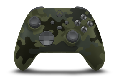 Xbox Wireless Controller - Body: Forest Camo, D-Pads: Storm Grey, Thumbsticks: Storm Grey