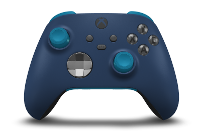 Xbox Wireless Controller - Hoofdtekst: Middernachtblauw, D-Pads: Gunmetal-zilver, Duimsticks: Mineraalblauw