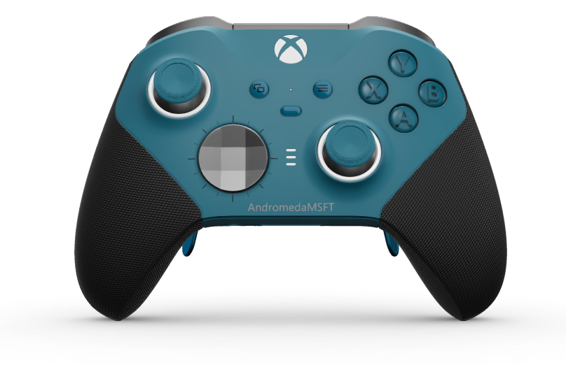 Controller Wireless Elite per Xbox Series 2 - Nucleo - Hoveddel: Mineralblå + gummigreb, D-blok: Facetteret, grå (metal), Bagside: Mineralblå + gummigreb