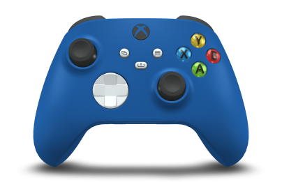 Xbox Wireless Controller - Body: Shock Blue, D-Pads: Robot White, Thumbsticks: Carbon Black