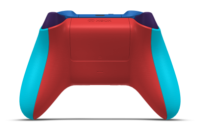 Xbox Wireless Controller - Framsida: Dragonfly Blue, Styrknappar: Citrongul, Styrspakar: Eldröd