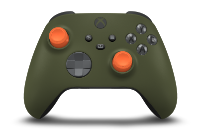 Xbox Wireless Controller - Body: Nocturnal Green, D-Pads: Storm Grey, Thumbsticks: Zest Orange
