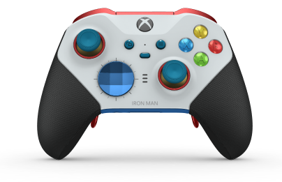 Xbox Elite Wireless Controller Series 2 – Core - Body: Robot White + Rubberized Grips, D-pad: Facet, Photon Blue (Metal), Back: Shock Blue + Rubberized Grips