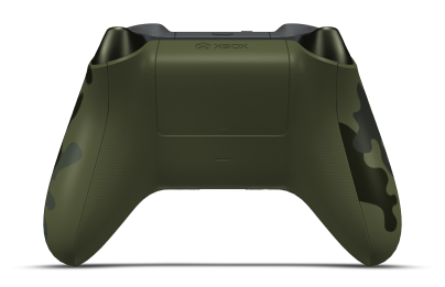 Xbox Wireless Controller - Brödtext: Forest Camo, Styrknappar: Mjukt orange (metallic), Styrspakar: Stormgrå