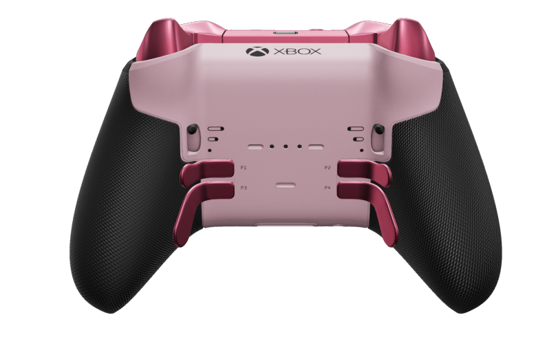 Xbox Elite draadloze controller Series 2 - Core - Body: Soft Pink + Rubberized Grips, D-pad: Facet, Soft Purple (Metal), Back: Soft Pink + Rubberized Grips
