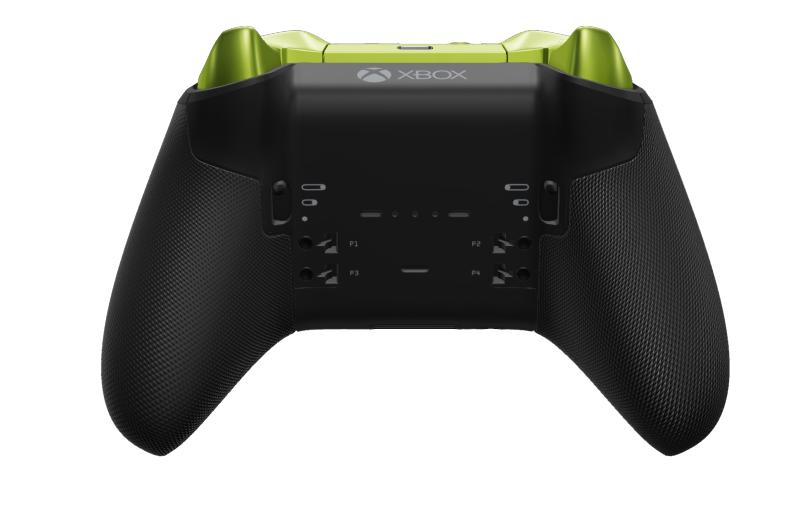 Xbox Elite Wireless Controller Series 2 - Core - Text: Carbon Black + gummierte Griffe, D-Pad: Facettiert, Hero Gold (Metall), Zurück: Carbon Black + gummierte Griffe
