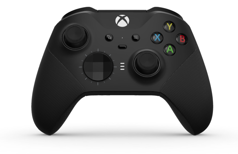 Xbox Elite Wireless Controller Series 2 - Core - Body: Carbon Black + Rubberized Grips, D-pad: Faceted, Carbon Black (Metal), Back: Carbon Black + Rubberized Grips